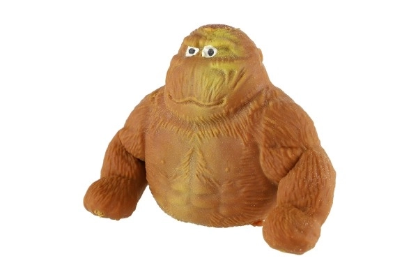 Gorilla antistress strækbar fyldt med sand 400 g silikone 12 cm 4 farver 8 stk i boks