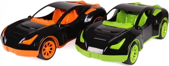 sports plastbil 38 cm med friløb, 2 farver