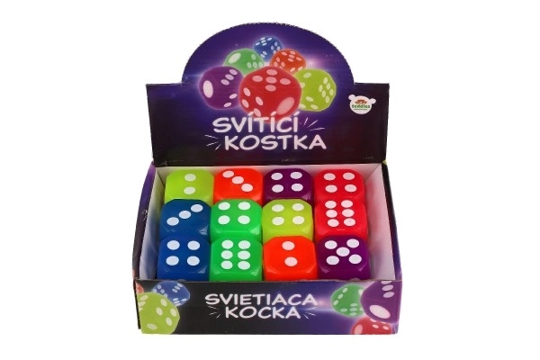 Lysende neon silikone terning