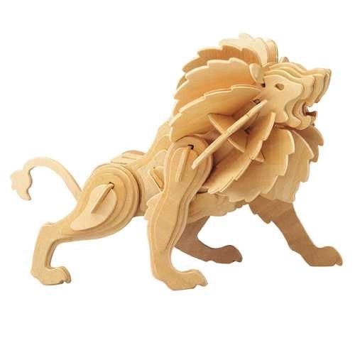 Woodcraft Træ 3D puslespil løve