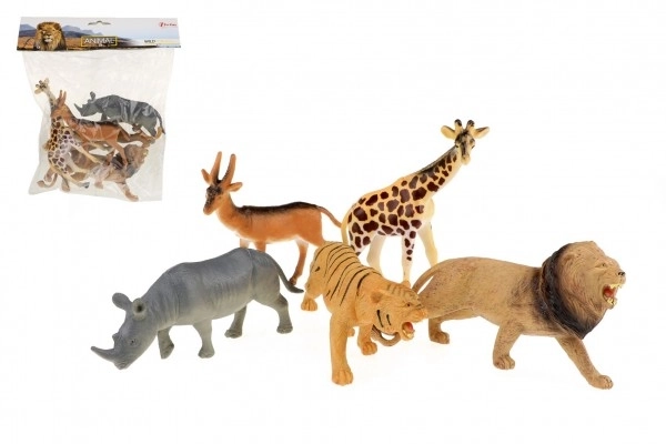 Safari Dyr plast 11-15cm 5 stk i pose