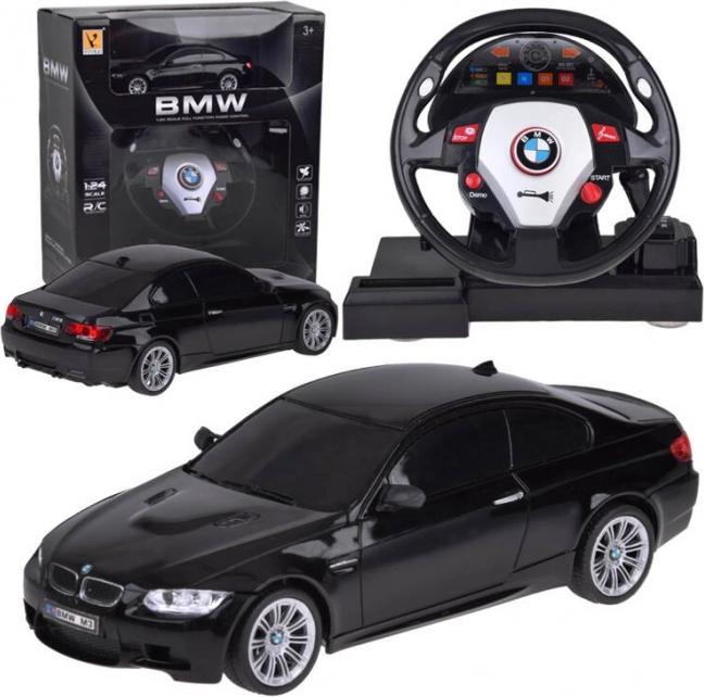 RC-bil med rat BMW M3 1:24 – sjov fjernstyret sportsvogn til børn