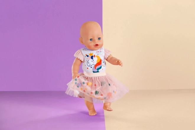 Baby Born enhjørning tutu kjole til dukker