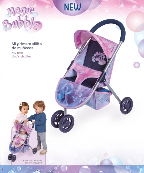 DeCuevas 90276 Sportsvogn til dukker trehjulet Magic Bubble 2024 - 55 cm