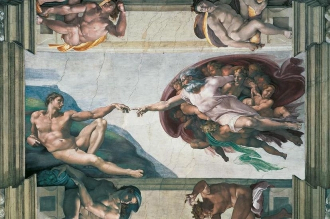 Puzzle Ravensburger Michelangelo: Skabelsen af Adam