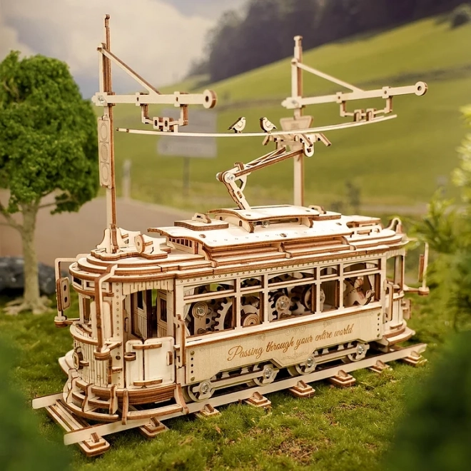 RoboTime 3D træ mekaniske puslespil Sporvogn