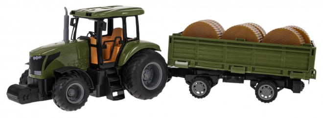 Trækker med grøn trailer R/C