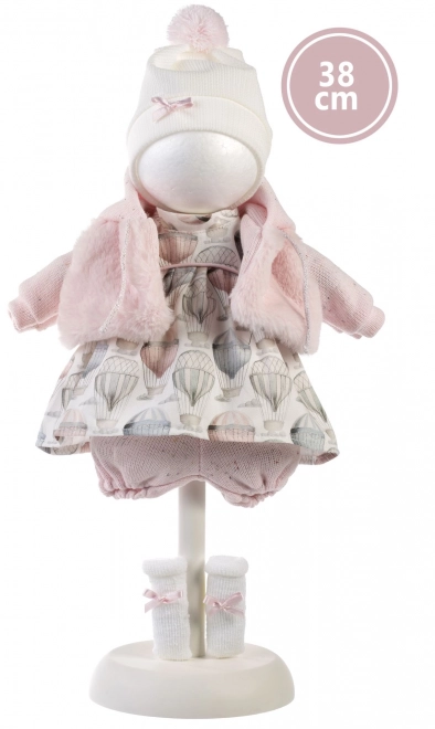 Llorens 385L LOLA - realistisk dukke med lyde og blødt stofkrop - 38 cm
