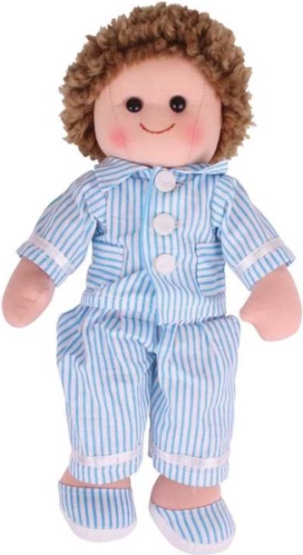 Stofdukke Artur fra Bigjigs Toys - 34 cm