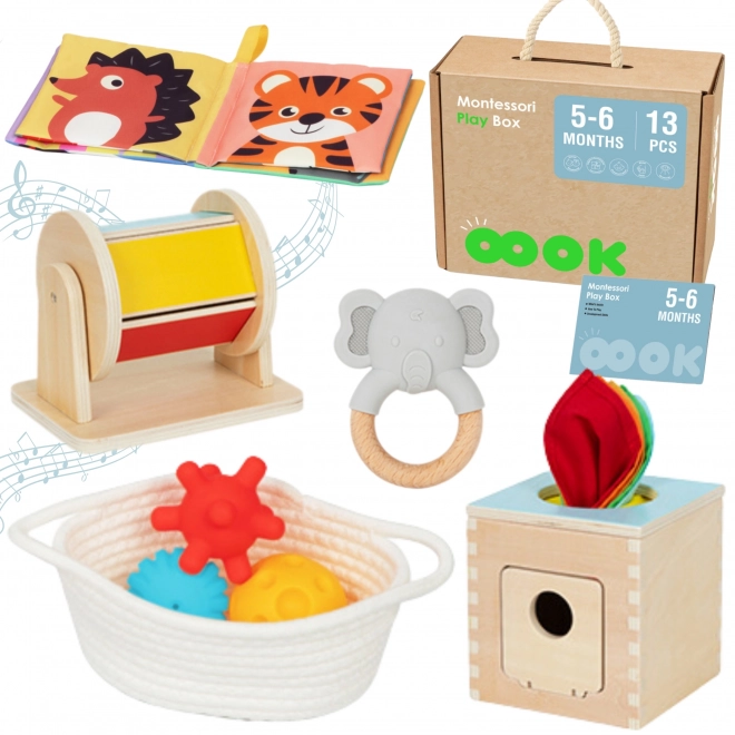 Tooky Toy stor montessori læringsboks 6i1