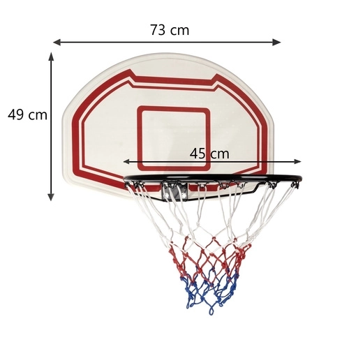 Vægmonteret basketballkurv med tavle og bøjle