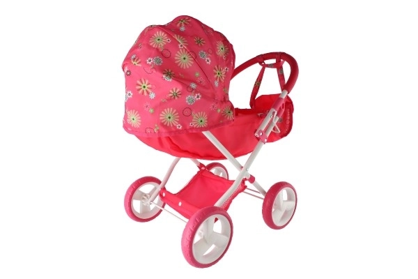 Barnevogn til dukker dyb stof 58x35x60cm i kasse 34x56x8,5cm