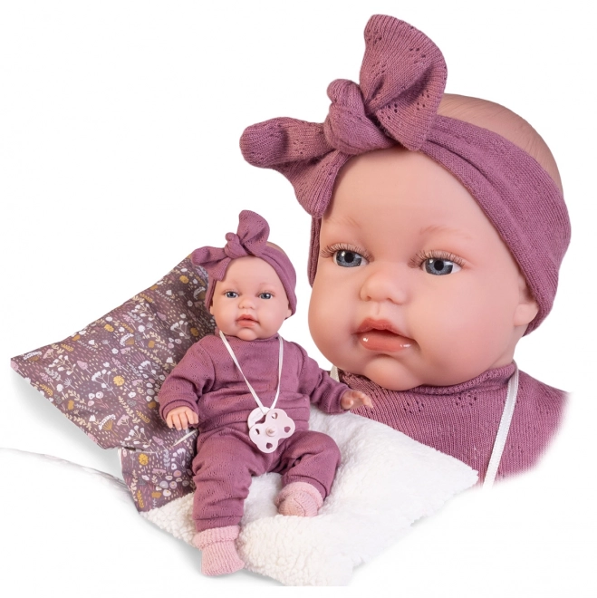 Antonio Juan 70356 TONETA - realistisk babydukke med lyde og blødt stofkrop - 34 cm