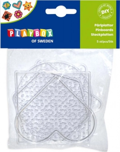 Plader til strygeperler PLAYBOX – sæt med former, 5 stk.