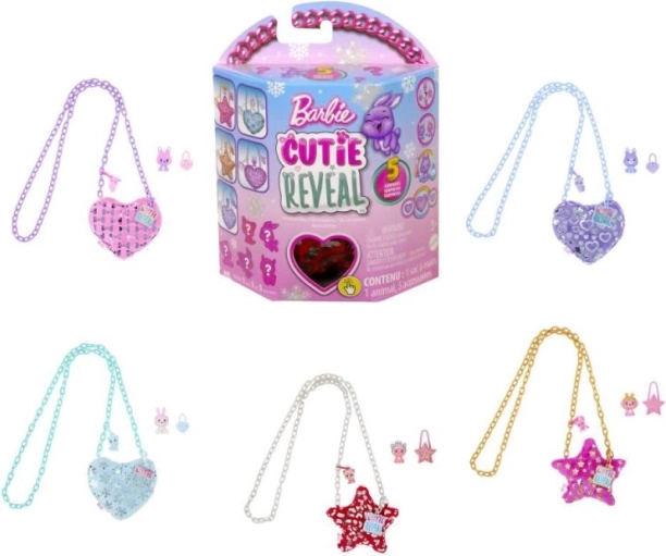 Barbie Cutie Reveal plysbetrukket håndtaske