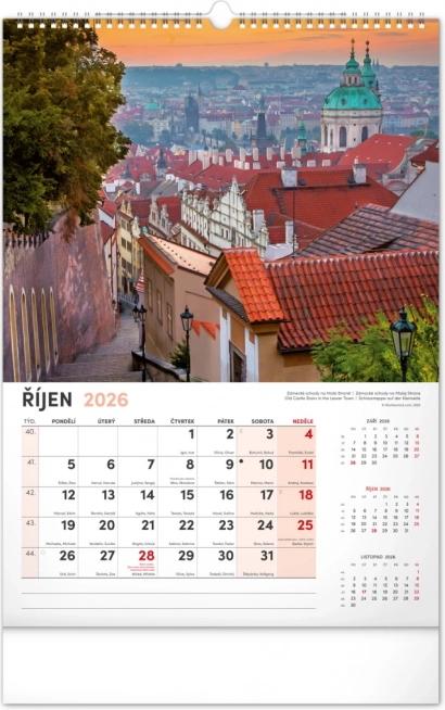 Vægkalender Prag 2026