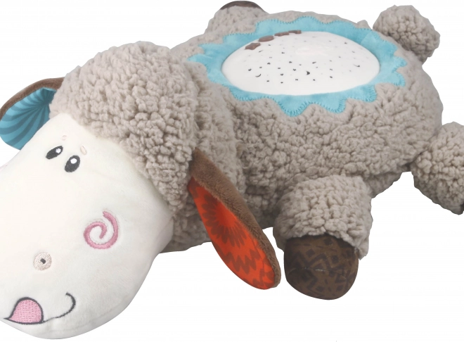 Projicerende plysbamse-lam med musik 35 cm