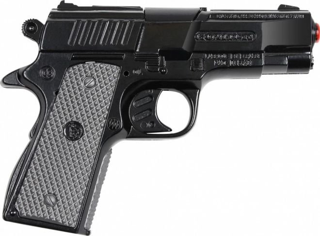 Politi pistol sort metal 8 skud