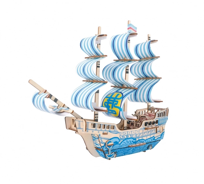 Woodcraft Træ 3D-puslespil Drømmeskibet