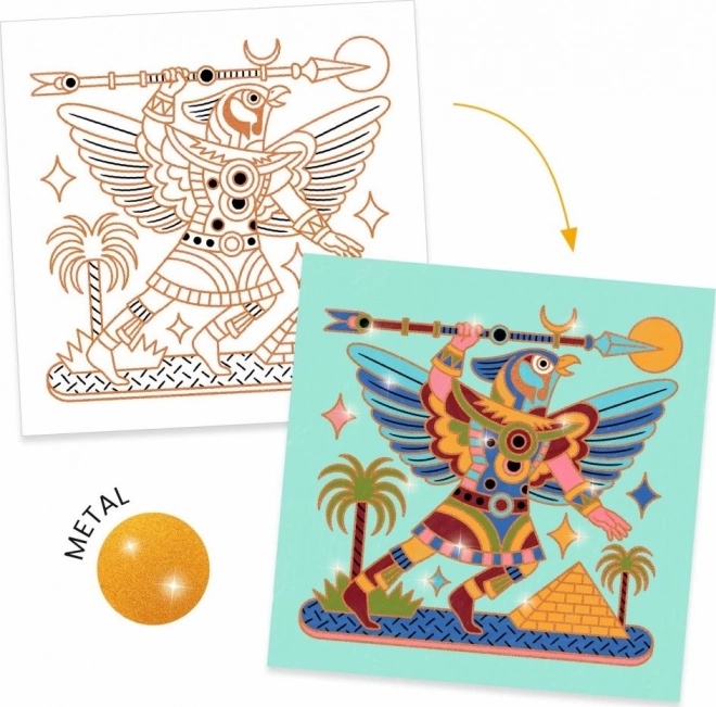 DJECO Glitrende malebøger - Egypten