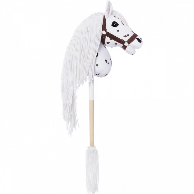 Stokhest fra HOPPIHORSE Sport Edition kollektionen i farven hvid leopard