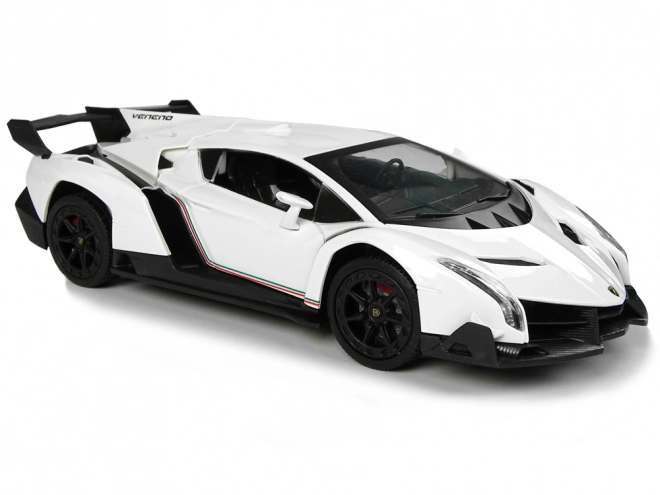 Fjernstyret Lamborghini Veneno Hvid 2.4G Fjernstyring Rat Lydlys