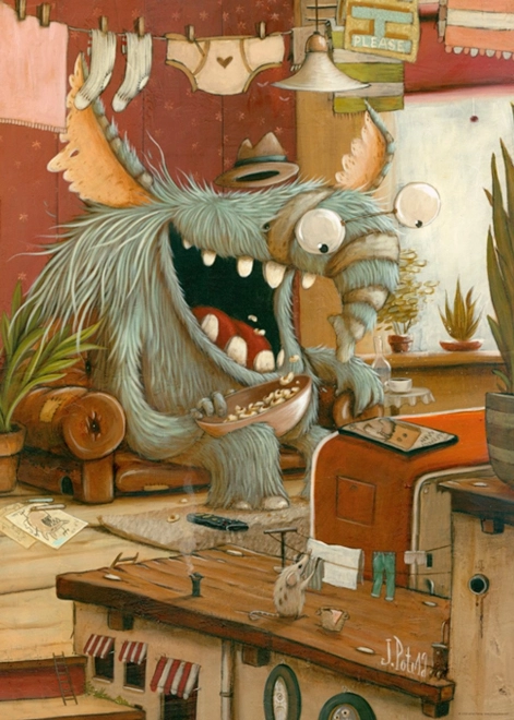 HEYE Puzzle Zozoville: Tøjvask 1000 brikker