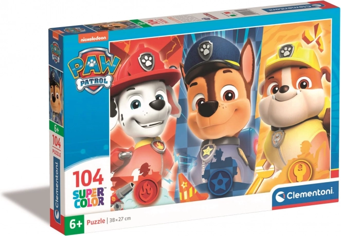 Puslespil 104 brikker med PAW Patrol-motiv fra Clementoni