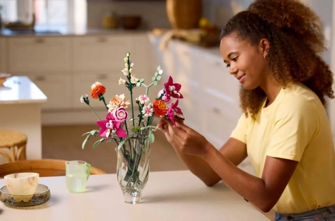 Lego Botanicals smuk buket af lyserøde blomster