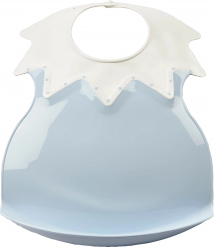 Plastik-hagesmæk med krave Baby Blue
