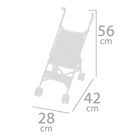 DeCuevas 90090 Folde-kombivogn til dukker golf paraplyvogn Martina 2021 - 56 cm
