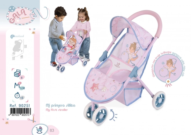 DeCuevas 90251 Sportsvogn til dukker trehjulet GALA 2023 - 55 cm