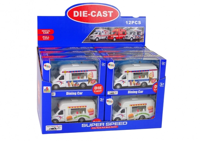 Auto Camper Isbutik Fastfood Ressourcer Friktionsdrev 2 Modeller