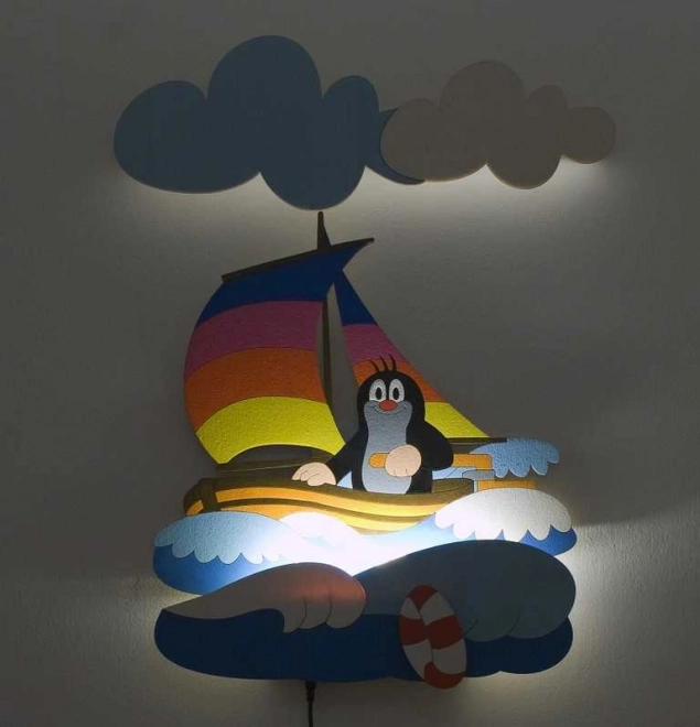 DoDo Børne LED lampe muldvarp på båd