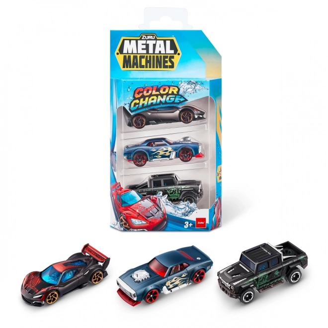 ZURU Metal Machines - Pakke med 3 biler der skifter farve
