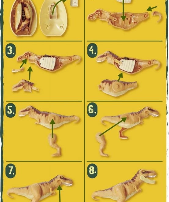 Lysende dinosaurfigur i æg