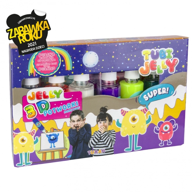 Tubi Jelly sæt 6 farver - Monstre