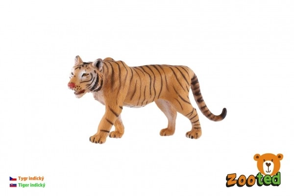 Indisk tiger zooted plast 13,5cm i pose