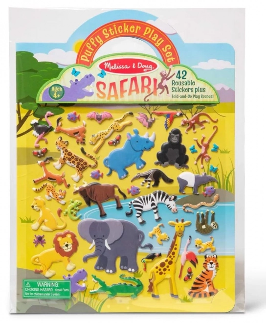 Genanvendelige embosseringsklistermærker - Safari