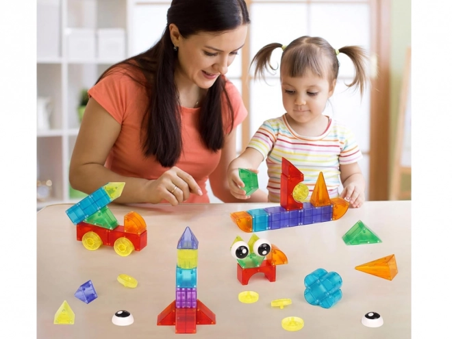 3D magnetiske blokke Lysende magnetiske blokke 64 stk ZA5240