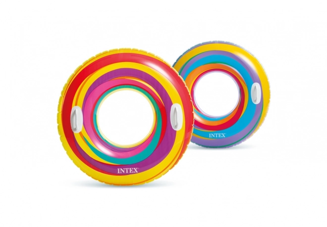 Oppustelig ring med håndtag 91cm 2 farver 9+
