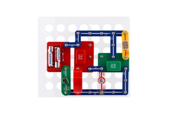 Elektronikhemmeligheder 180 eksperimenter med batterier i æske 42x28,5x4cm fra 6 år