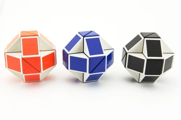 Magisk slange Rubiks twist farvet 26 cm