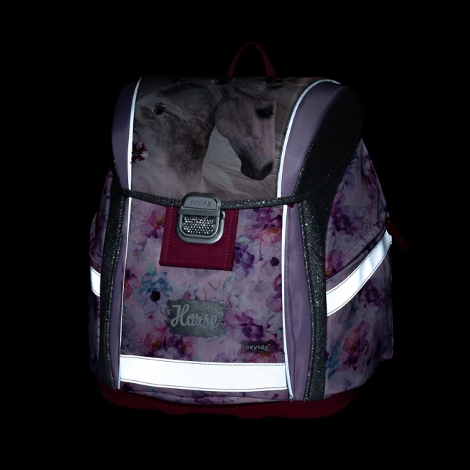 OXYBAG Skolesæt 3stk Premium Light Hest Romantisk