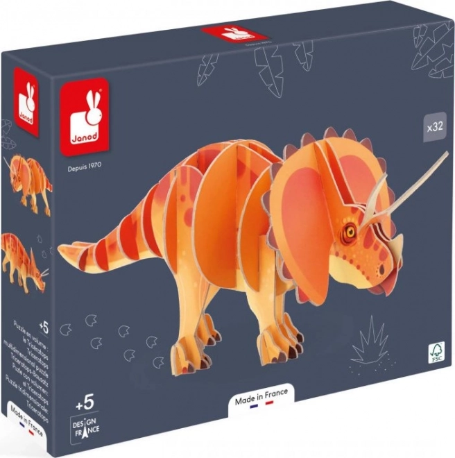 3D puslespil Triceratops fra Janod