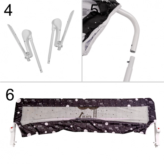 Sengebeskyttelse 200 cm sort