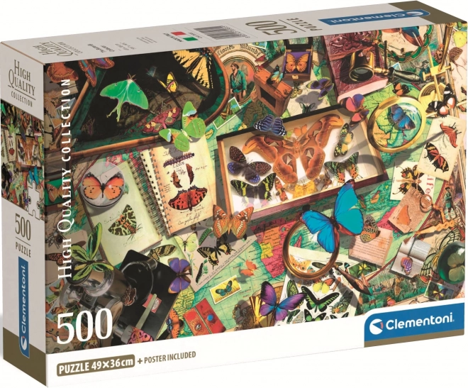 Clementoni puslespil sommerfuglesamling 500 brikker