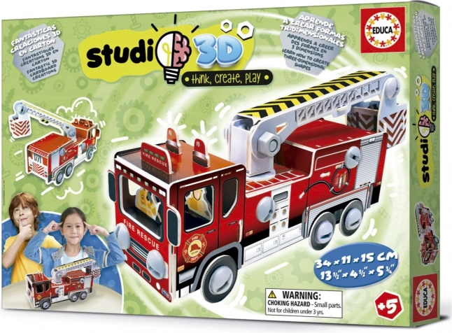 Studio 3D-model brandkøretøj EDUCA