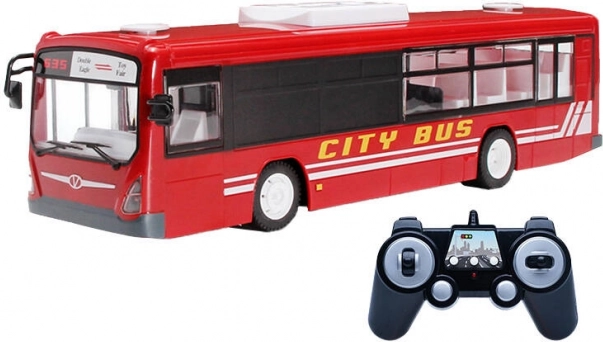 Fjernstyret bybus 1:20 Double Eagle rød