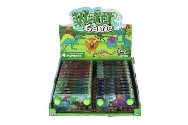 Vandspil puslespil 11x6cm plastik dinosaur 4 typer 24 stk i boks